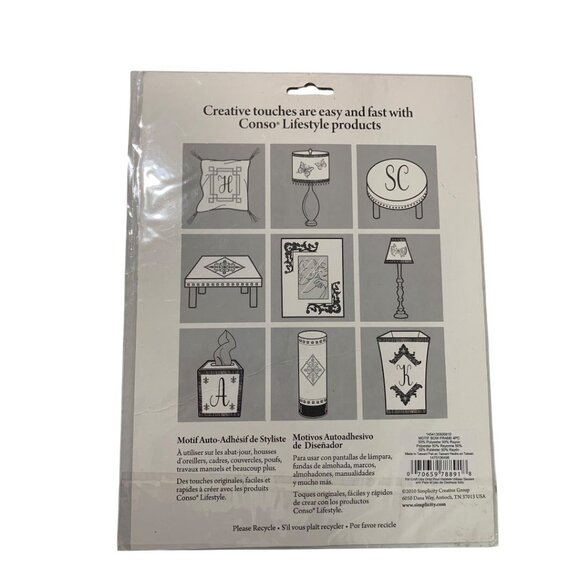 Conso Self-Adhesive Designer Motif Bows Fabric Satin New - Picture 6 of 7